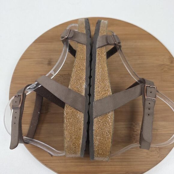 Birkenstock Yara Shoes Womens Size 37 Brown Leather Sandals Ankle Strap Germany - Picture 9 of 10
